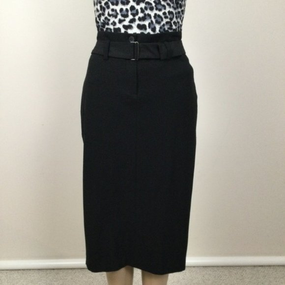 👛 (ANY 2/$50) ANNETTE GORTZ Black Partially Lined  Pencil Skirt - Picture 4 of 10